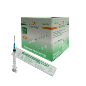 Jeringa de 3 cc con aguja de 23 x 1"